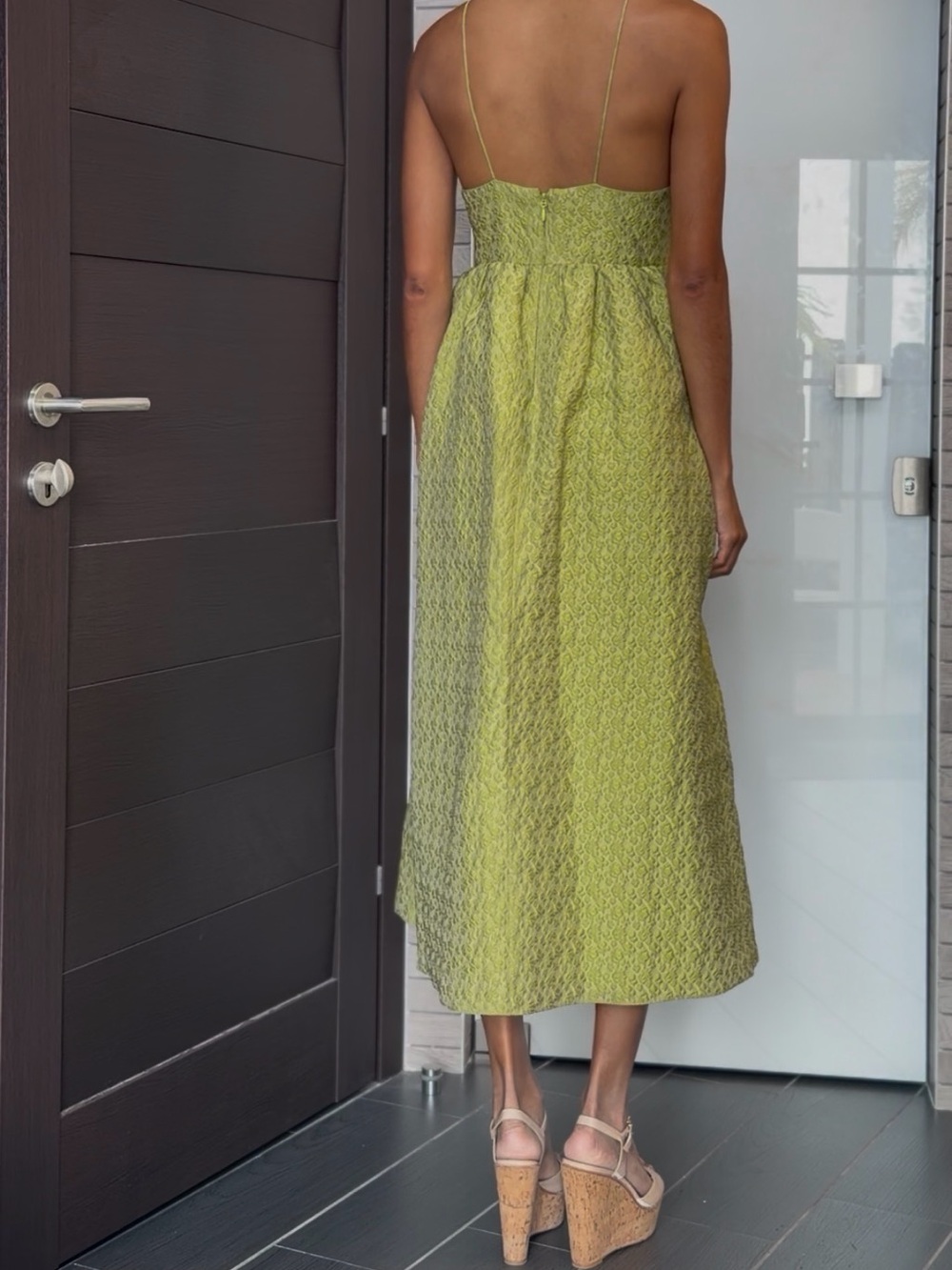 ASOS Yellow Ruched Sundress Spaghetti Strap - Picture 6 of 12
